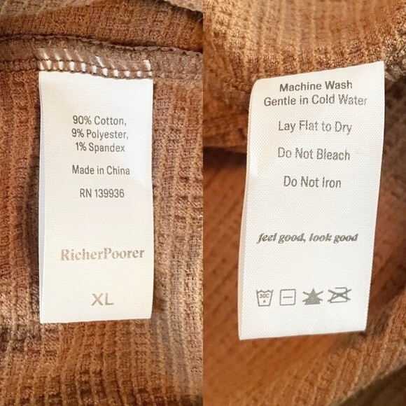NWT Richer Poorer Vacation Dress Morning Roast Tan Cloudweave Cotton Size XL NEW - Picture 12 of 14